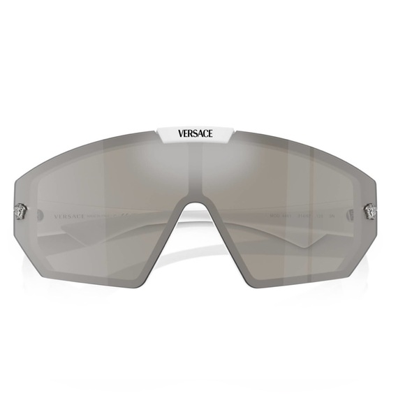 NEW VERSACE SHIELD SUNGLASSES MOD 4461 314/87 GREY BLACK VE4461 31487 OVERSIZED - Picture 7 of 9